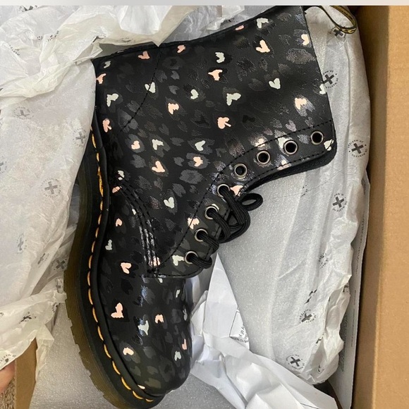 Dr. Martens 1460 Pascal Black with Multi-Color Accents - Picture 1 of 2